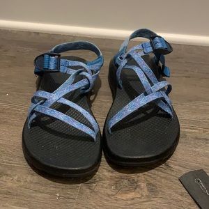 Blue Chacos worn few times